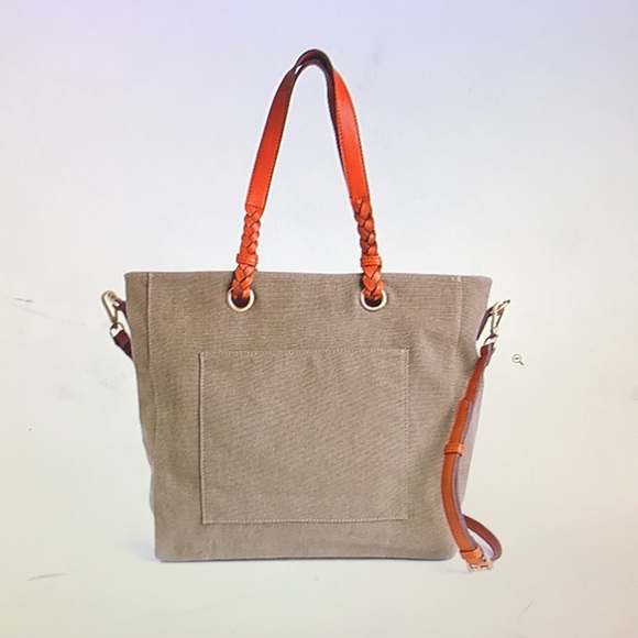 Street Level Handbags - Street Level Noah braided handle canvas tote